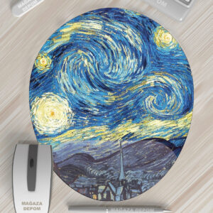 Toptan Van Gogh Mouse Pad - Bilek Destekli Oval MousePad Fiyatları