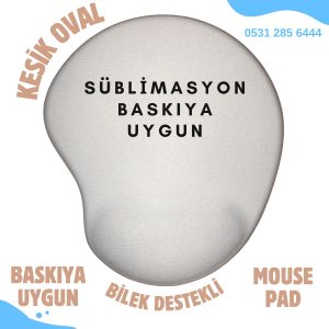 Kesik Oval Süblimasyon Mouse Pad Toptan