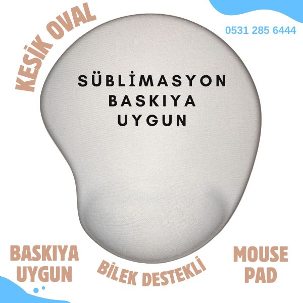 Kesik Oval Süblimasyon Mouse Pad Toptan