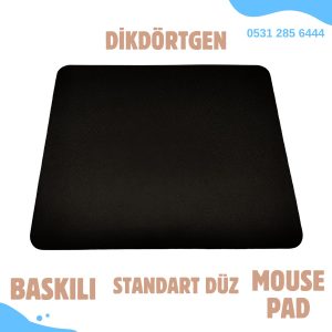 Toptan Standart MousePad - Siyah Renkli Düz Mouse Pad