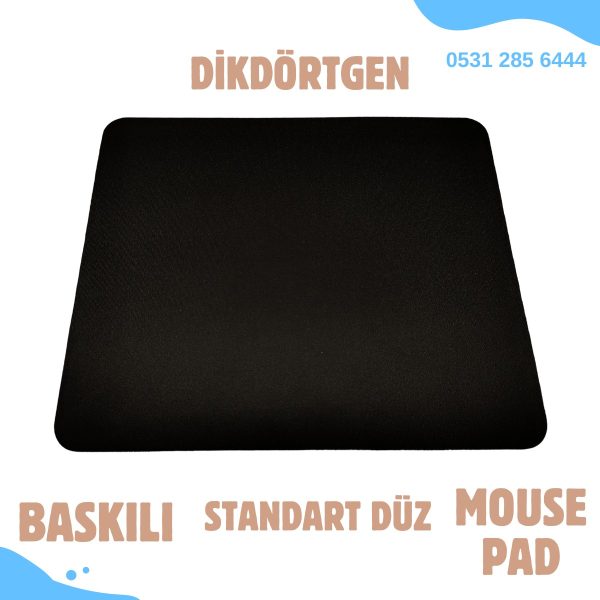 Toptan Standart MousePad - Siyah Renkli Düz Mouse Pad