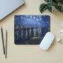 Van Gogh Rhone Üzerinde Yıldızlı Gece Kare Mouse Pad - Sanat Temalı Kaymaz Tabanlı Fare Altlığı