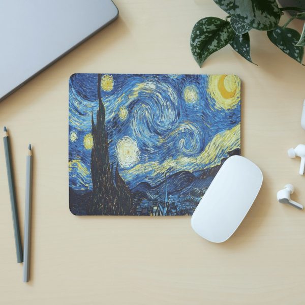 Van Gogh Yıldızlı Gece Desenli Mouse Pad